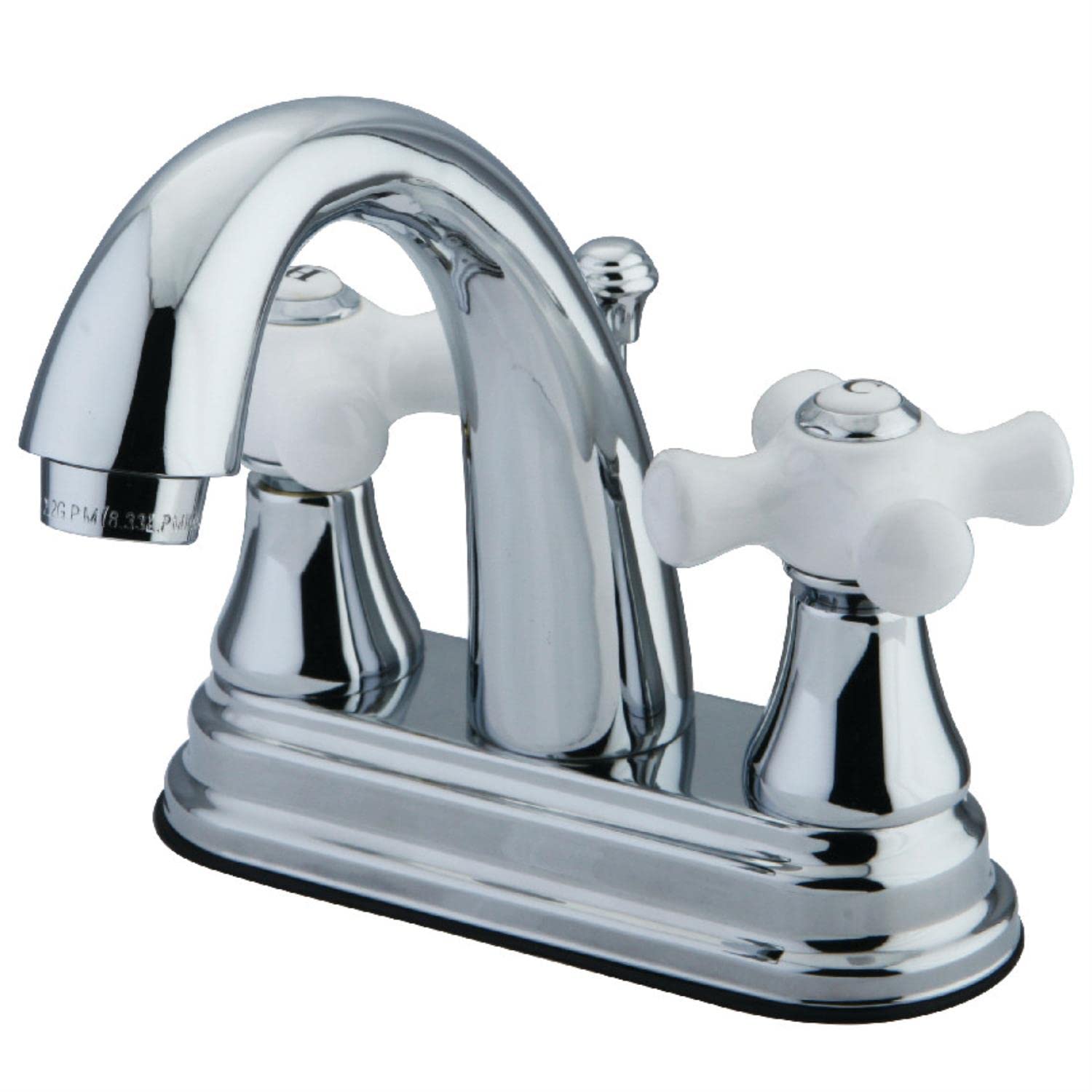 Kingston Brass KS7611PX İngilizce Vintage Centerset Lavatory musluk with Brass Pop-up, 4, cilalı krom by Kingston Brass