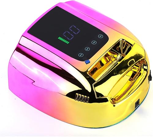 NOBRIM Lámpara de uñas profesional secador de uñas esmalte de uñas de gel de curado secadora LED recargable lámpara de uñas mango inalámbrico