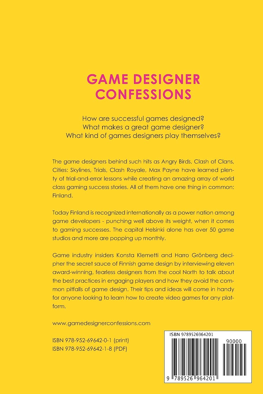 Game Designer Confessions: Insights from Finland's Top Game Designers :  Klemetti, Konsta, Grönberg, Harro: Amazon.de: Bücher