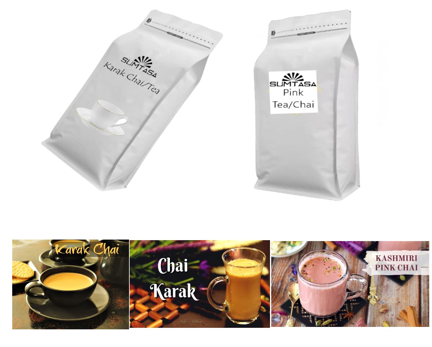 Buy 1KG Sumtasa Karak Chai, Karak Tea, Chai Powders Pink Kashmiri Tea, Masala chai, Pink Tea