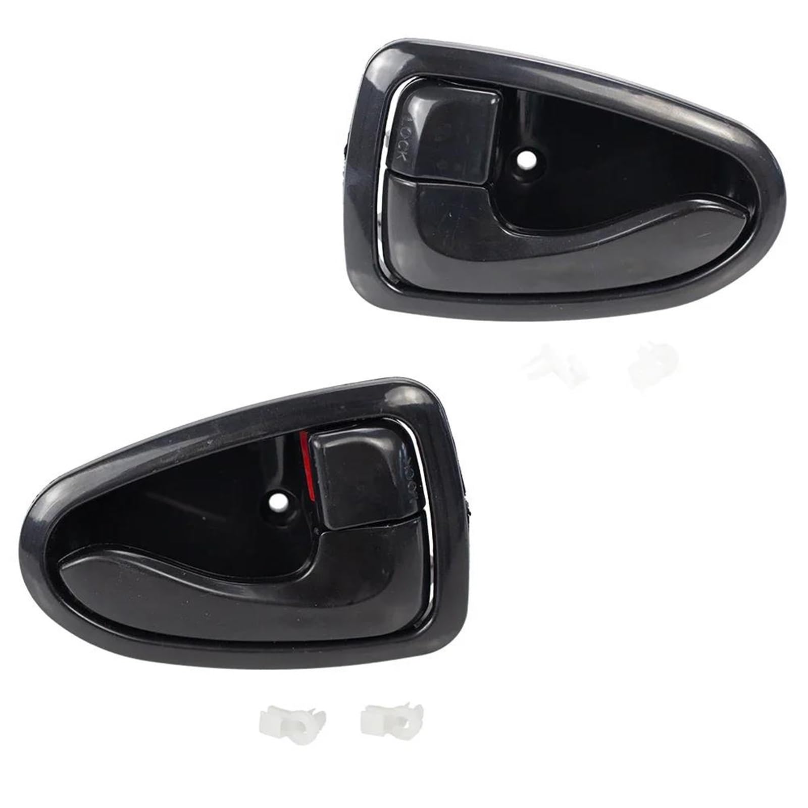 LVXVMOZEOK Interior Door Handle Armrest for Hyundai for Accent for Verna 2000-2006 Car Inner Door Handle Black Chrome Interior 8262025000(1 Pair Black)