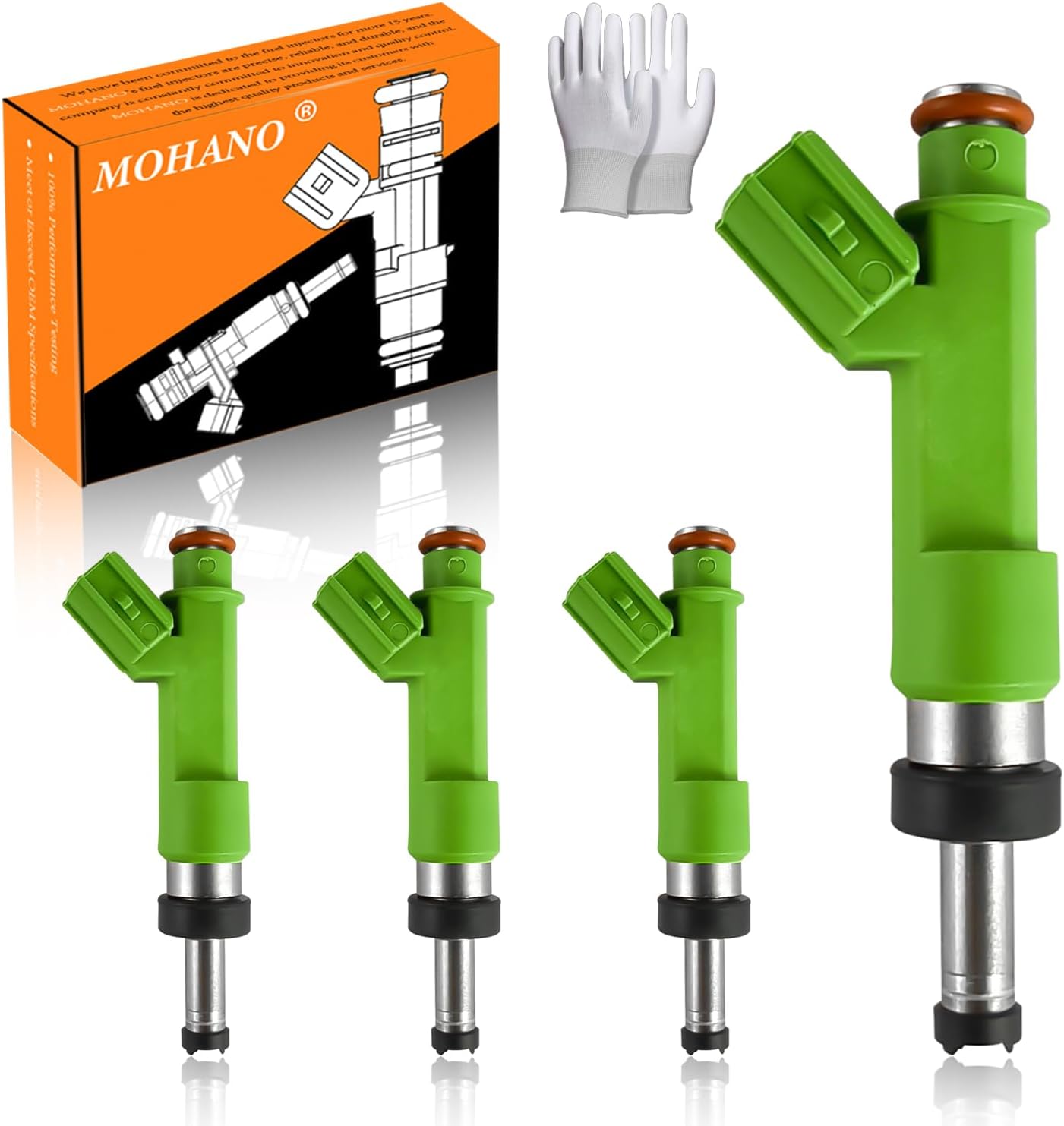 Engine Fuel Injector Kits Fit for Lexus ES300H NX200T NX300H Scion TC, for Toyota Avalon Camry Highlander RAV4 Sienna Venza, Set of 4 Fuel Injectors Replace OE # 23250-0V010