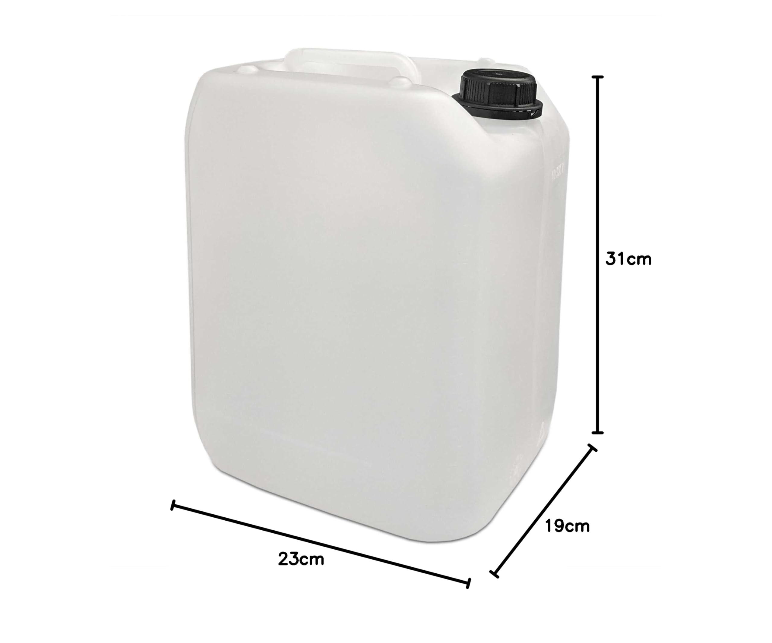 plasteo® 10L Getränke- Wasserkanister Natur | Lebensmittelecht | Hergestellt in DE | UN-Zulassung | Tragbar | Indoor und Outdoor | BPA Frei