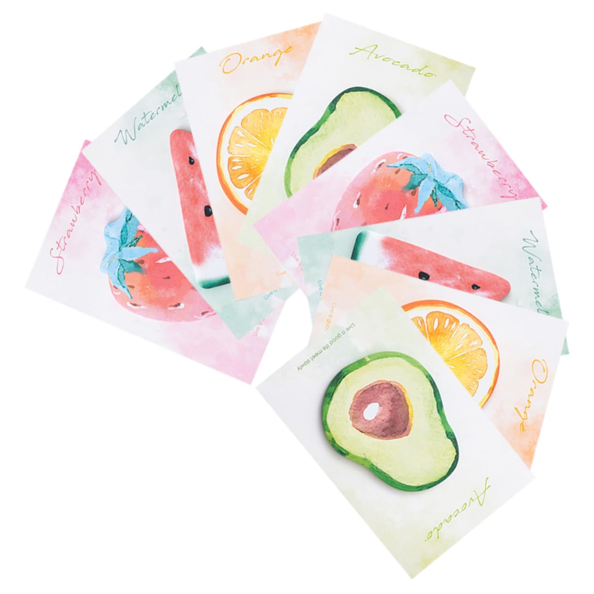 SHINEOFI 5pezzi Libri Di Note Autoadesive Forma Di Frutta Blocco Di Note Creativo Per Appunti Messaggi e Promemoria Per Ufficio Scuola e Uso Quotidiano Per Blocco