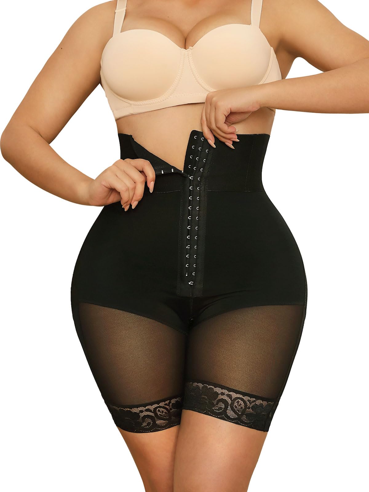 Rosemary Kiss Shapewear Shorts High Waist Compression Slimming Tummy Control Thigh Slimmers Butt Lifter Panties Body Shaper