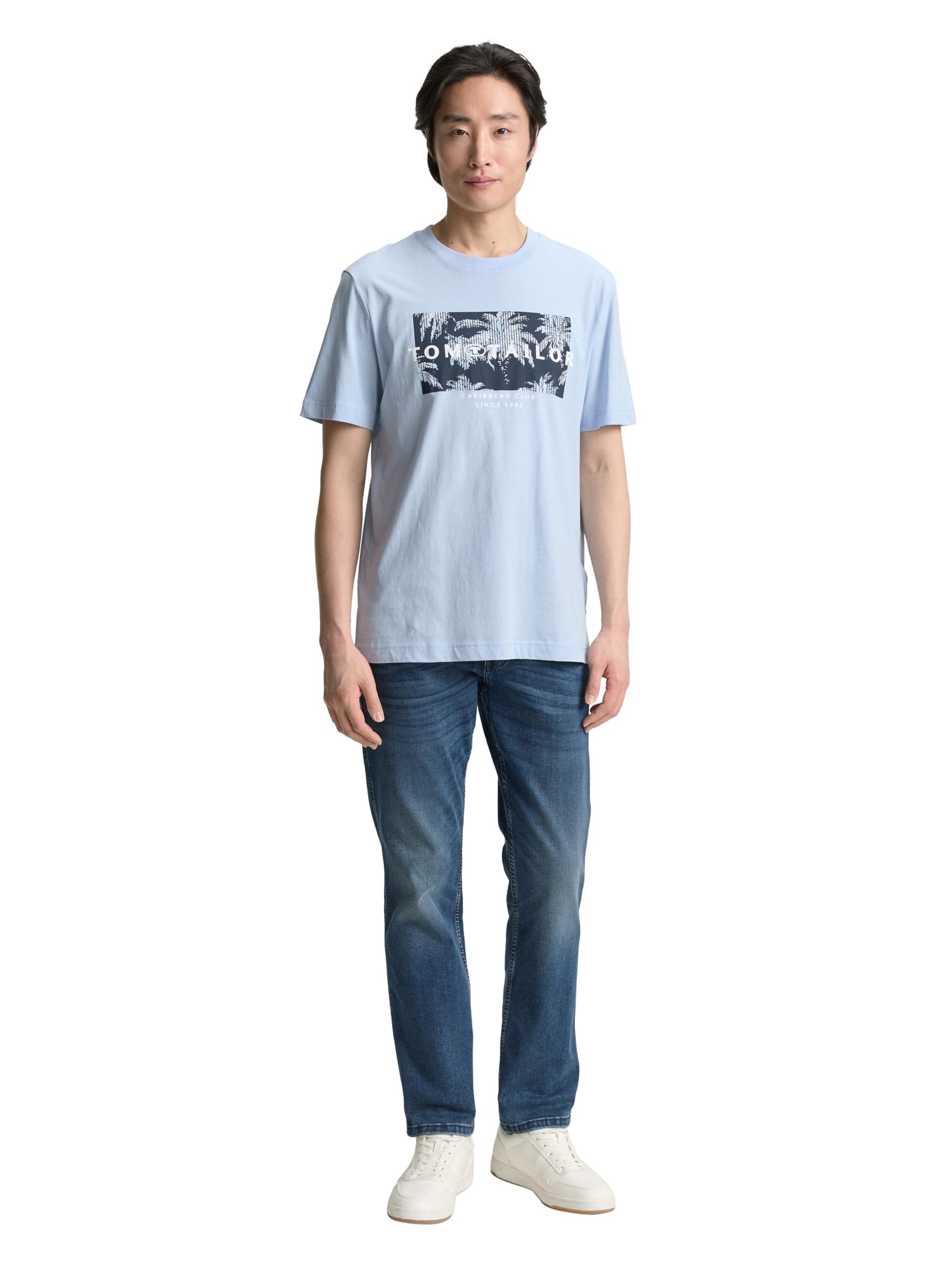 TOM TAILOR Herren 1046750 T-Shirt, 21068 - Light Powder Blue, XL EU – Ansicht 2
