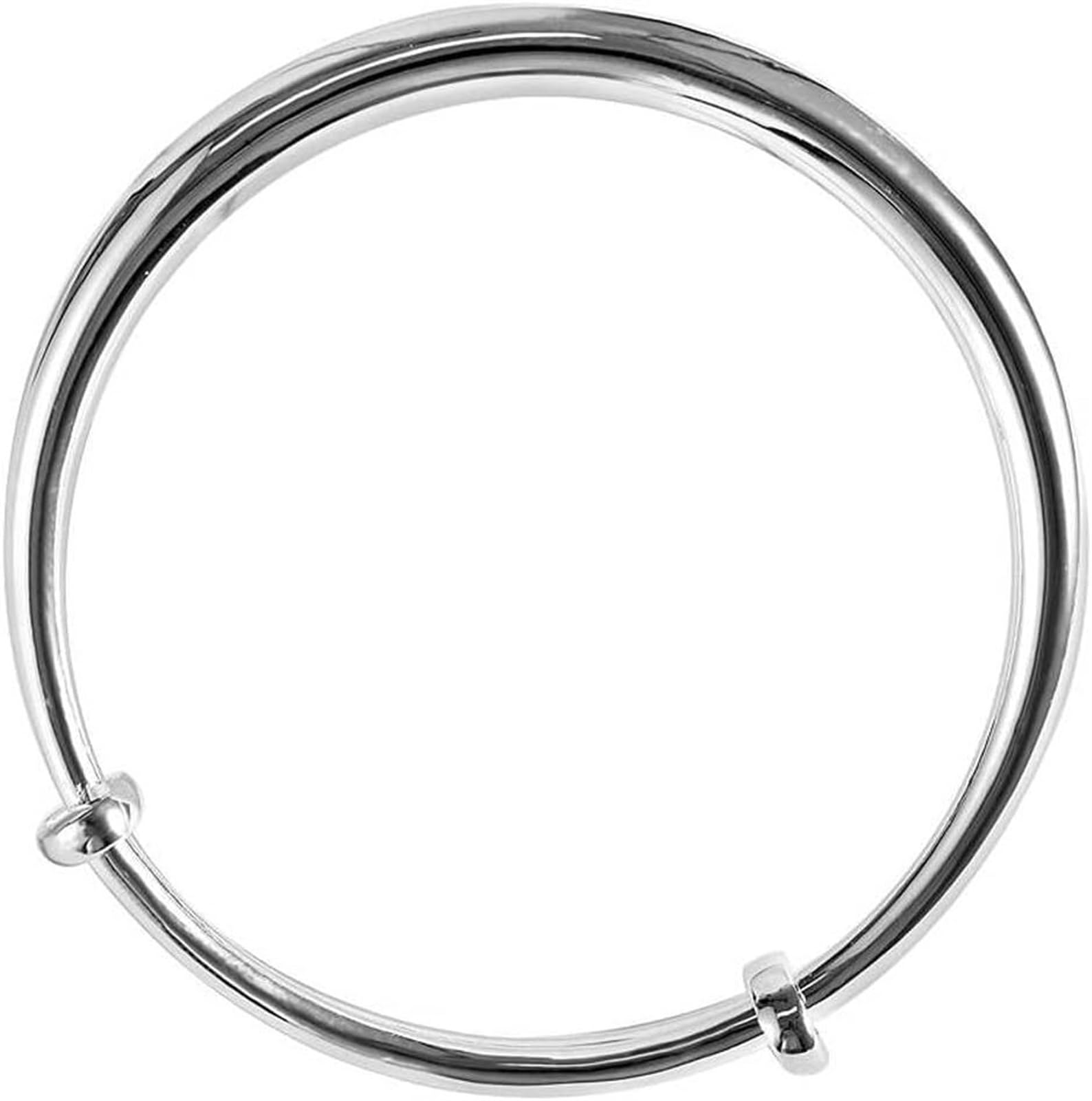 Bracciale in Argento, Bracciale Rigido alla Moda, Bracciale retrò S999 Bracciale in Argento Sterling Piede Push-Pull Semplice lucentezza Gioielli Classici Unisex 25g