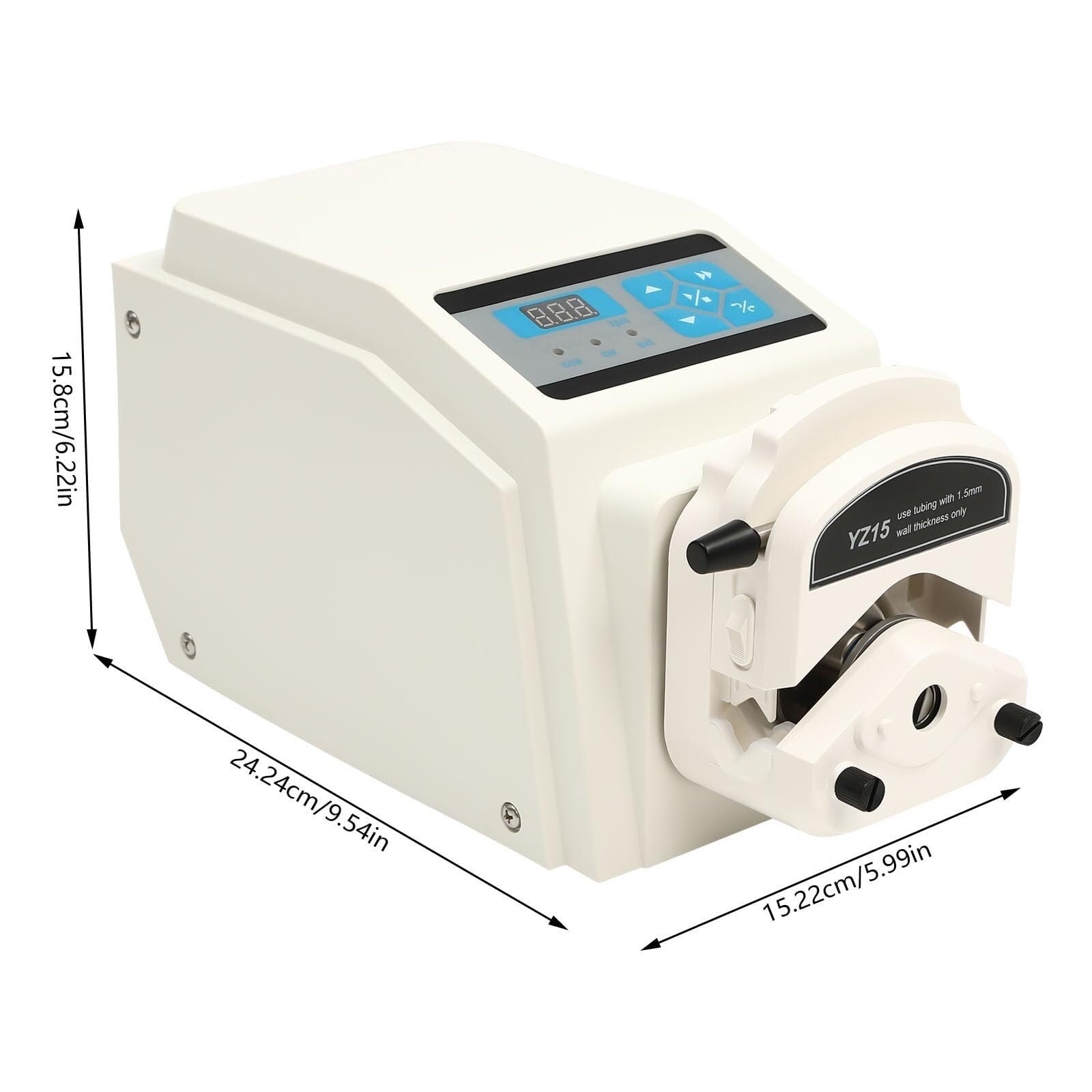 Bomba peristáltica de velocidad variable, bomba dosificadora de líquidos industrial de alta precisión con cabezal de bomba, capacidad de extracción 0,07 a 380 ml/min, bomba dosificadora de líquido