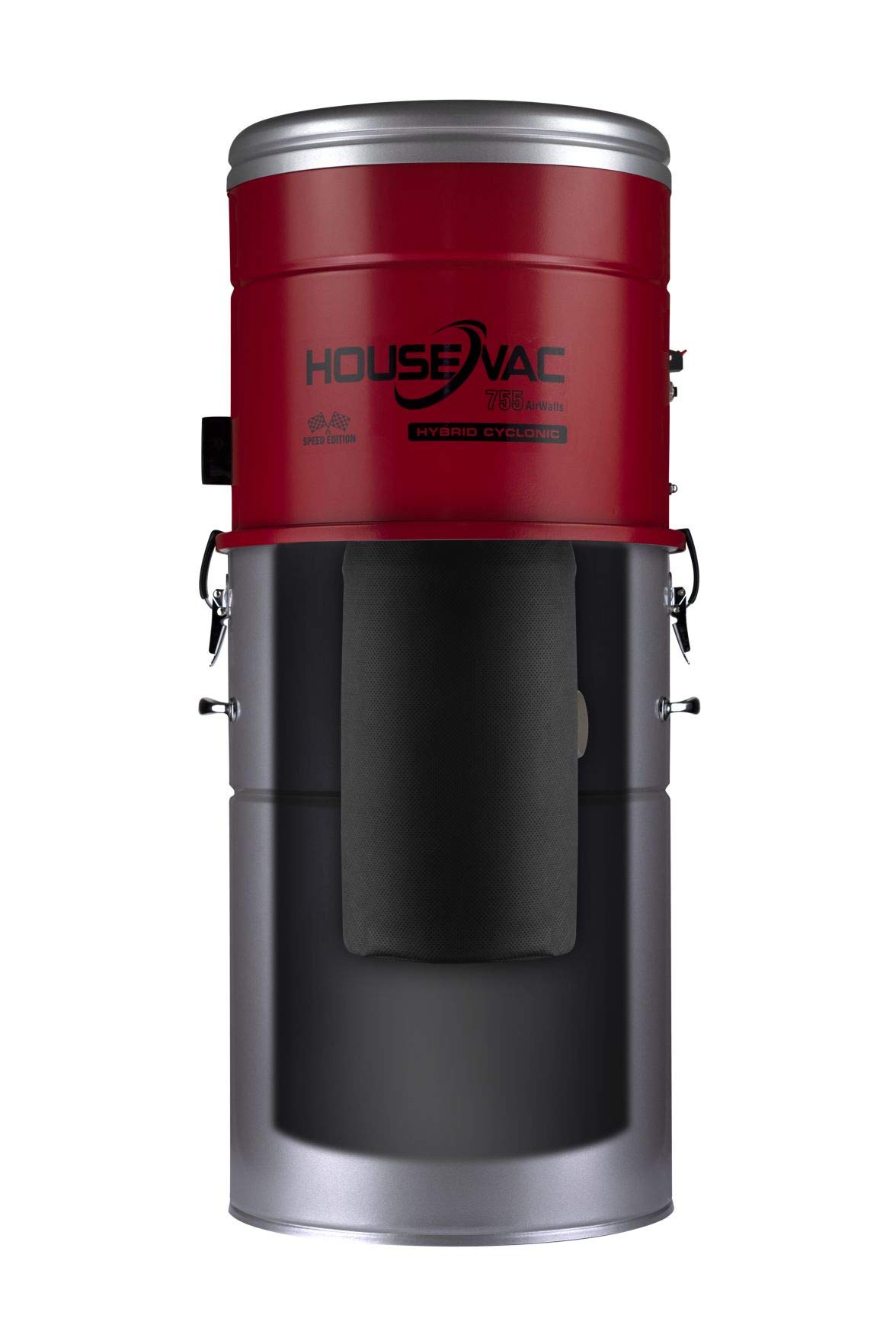 Aspirapolvere centrale HV-755ST-35H + kit di accessori per la pulizia della vostra casa, potenza di aspirazione 755 AirWatts, motore Ametek da 1700 W, 2 turbine, Soft Start/Stop
