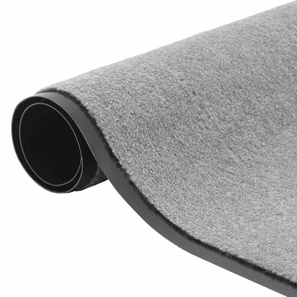 Grey Polypropylene Doormat, Non-Slip PVC Backing, 45x79 | Absorbent dirt-trapper utility rug ideal for high-traffic home entryways, hallways, and covered patios.