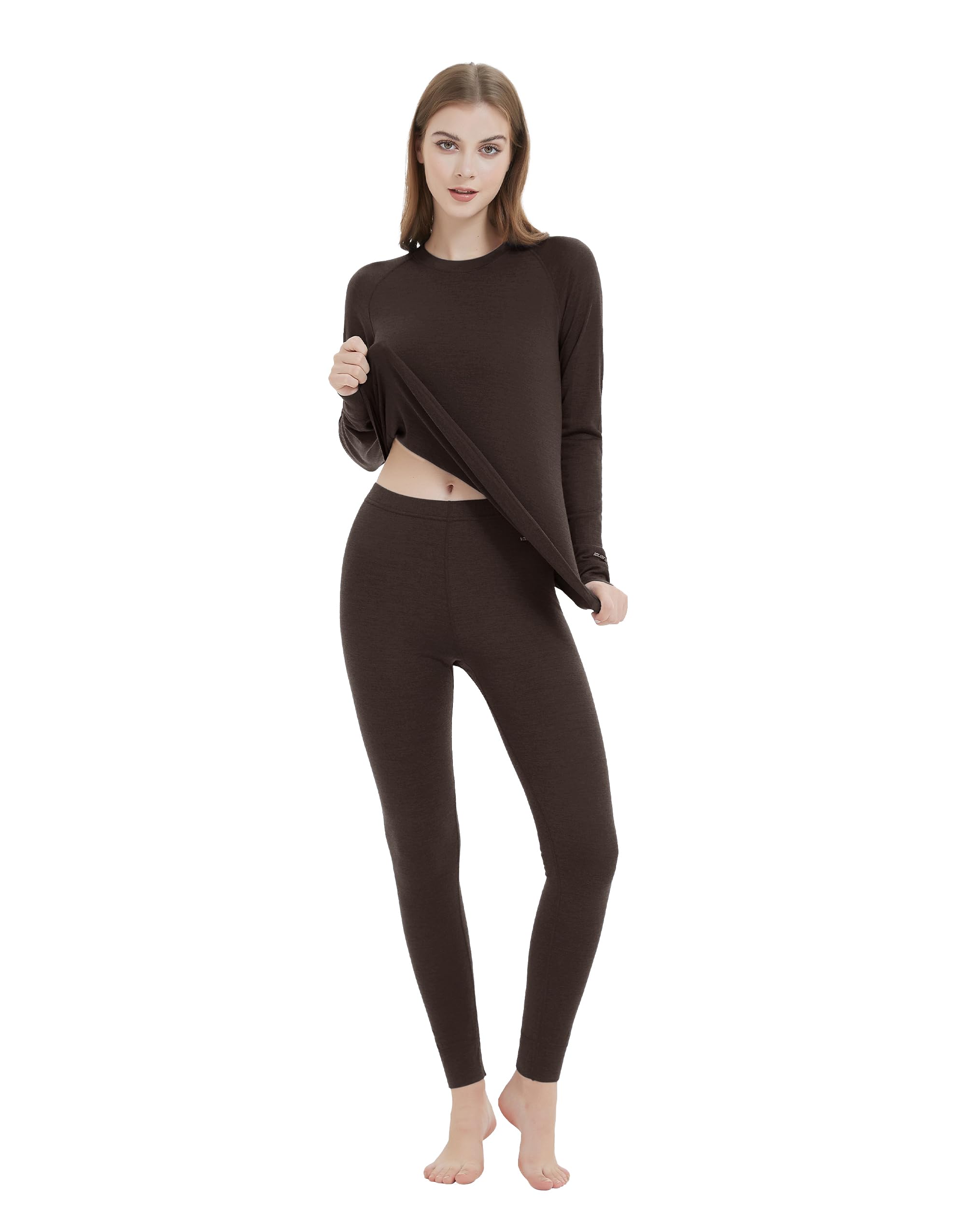 Iguana Womens 100% Merino Wool Base Layer Set Active Thermals