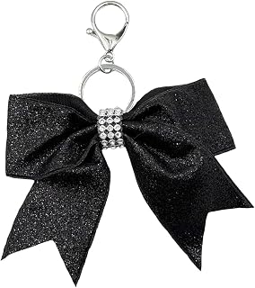 Unpafcxddyig Cheer Bowknot Keychain Cheerleading Charms, | Ballet Keychain Rhinestones Cheerleader Keyrings for Women Cheer Team Backpack Bag Sports Accessory
