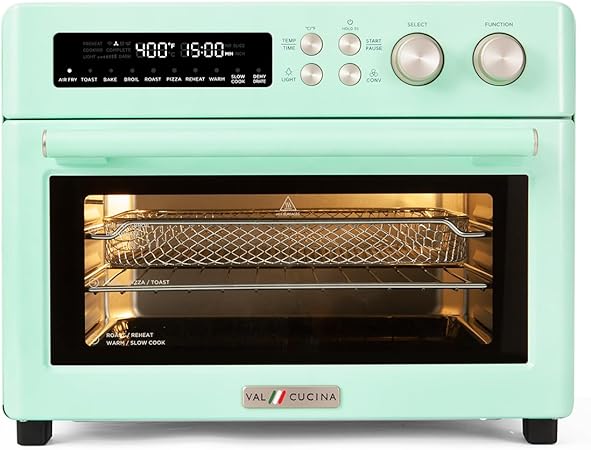 VAL CUCINA Retro Style Infrared Heating Air Fryer Toaster Oven,