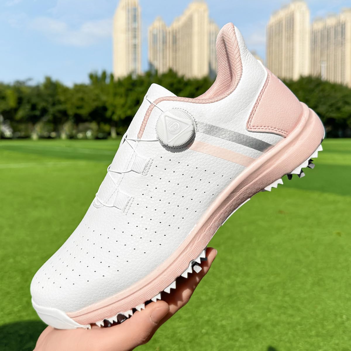 Zapatos De Golf Impermeables Mujeres Zapatillas De Entrenamiento De Golf Profesionales 6 Clavos Ligeras Antideslizantes Informales