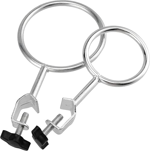 Miniatura 5 de Juego de 2 soportes de laboratorio de 16 pulgadas, juego de soporte de grado de laboratorio con base revestida, 4 anillos de retorta, 2 abrazaderas