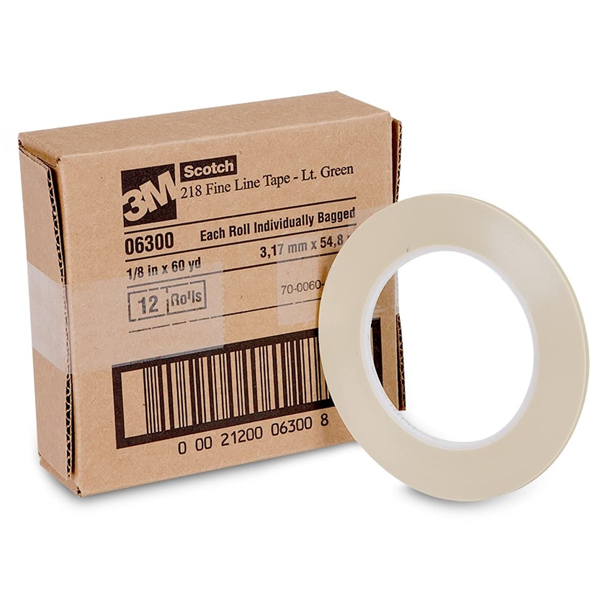 3M Scotch Fine Line Tape - Green, 60yd -1