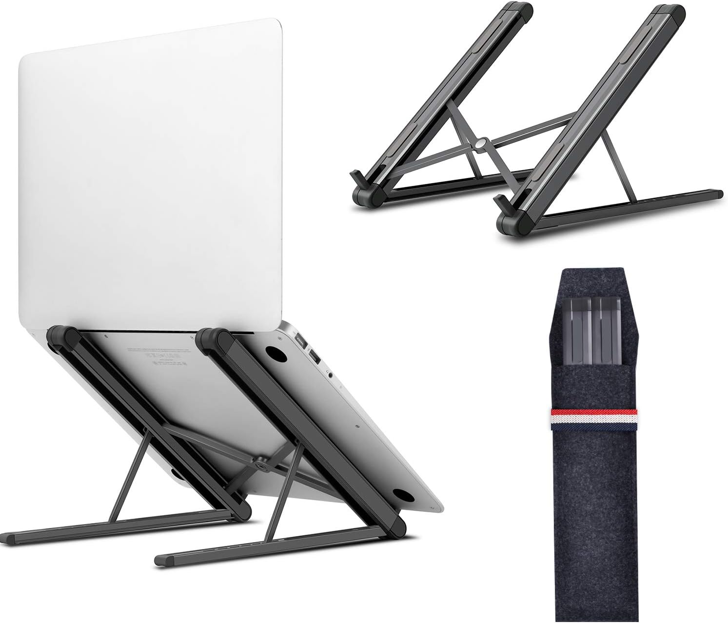 Cenawin Foldable Laptop Stand, Portable Laptop Stander Adjustable Notebook Desktop Holder for 9.7-15.6 Inch MacBook/Notebook/PC/iPad