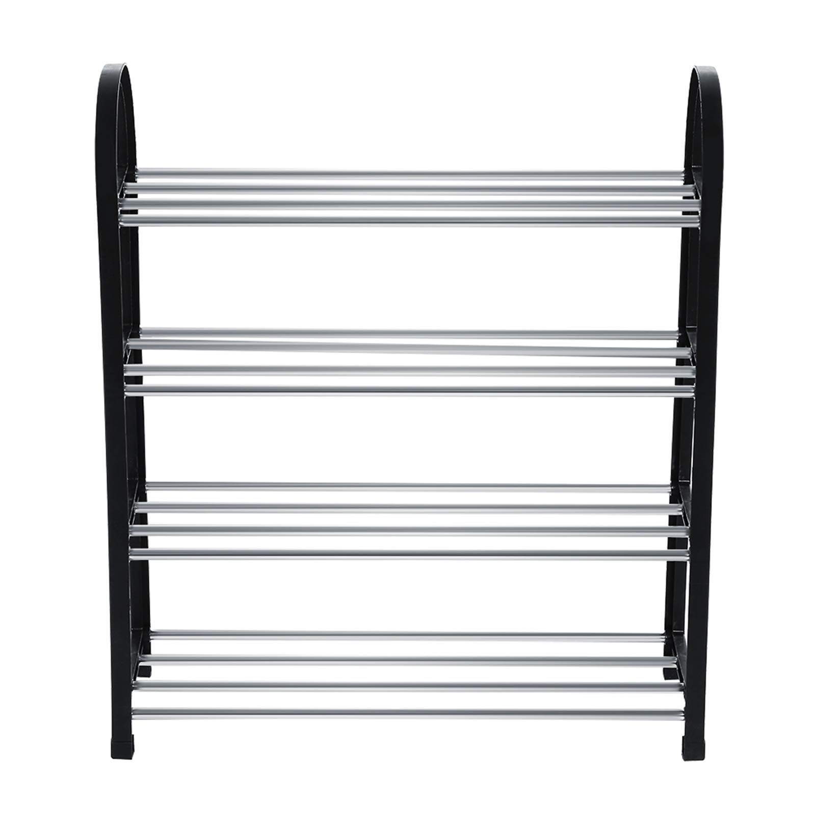Plastikowy Aluminiowy Metalowy 3-poziomowy Stojak na Buty - DIY Półka do Przechowywania Butów (Średniej wielkości cztery warstwy 50 * 19 * 58CM)