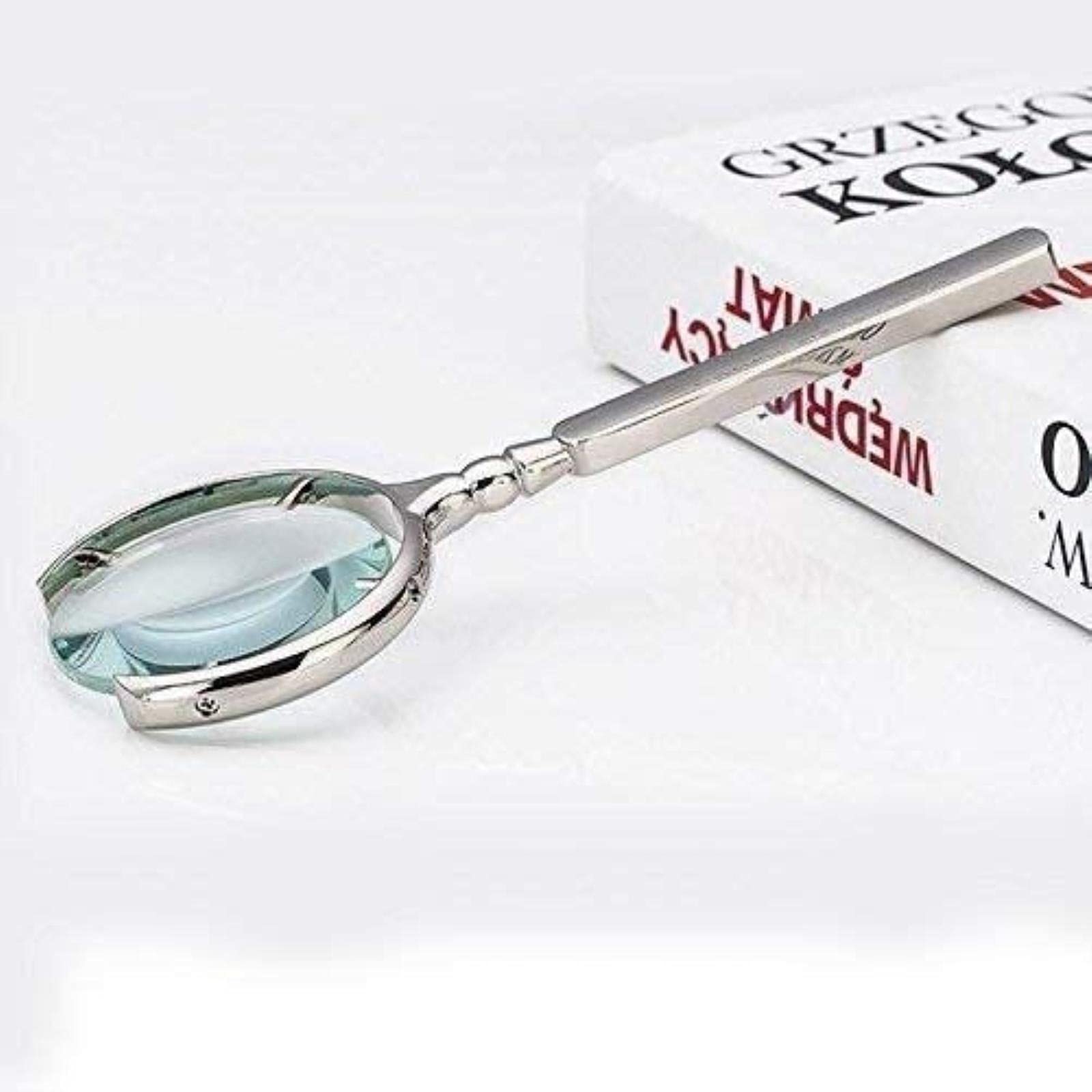 Lupe, 60 mm, Klassische russische Antiquitäten, antikes Metallhandwerk, Lesegeschenk, Glaslupe