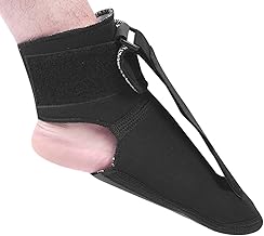 يوتاون دعامة ضاغطة للكاحل مصحح وضعية سقوط القدم دعم الكاحل تقويم عظام قابل للتعديل جبيرة تقويمية اسود قماش Large يستخدم لتصحيح القوام