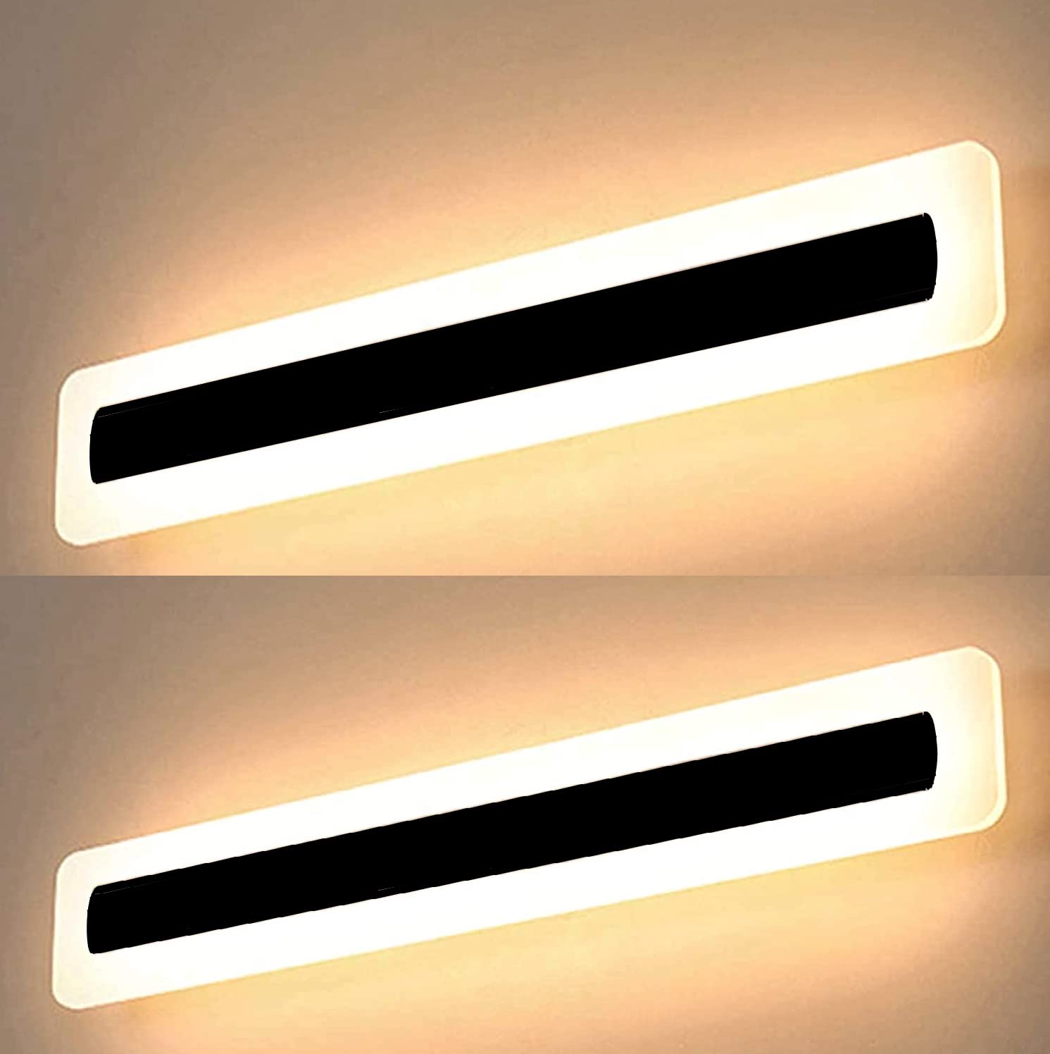 Groeien (Pack of 2 15 Watts Rectangular LED Acrylic Wall Lamp Mirror Bathroom Picture Wall Light(Warm White) (2) (B0BRXS4PCD) Amazon Price History, Amazon Price Tracker