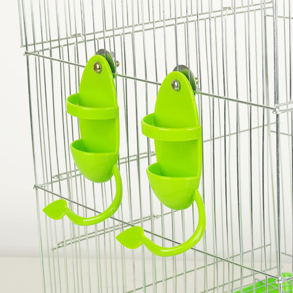 2pcs Plastic Pet Bird Cuttlebone Holder Food Holder, Cuddle Bone Feeding Racks, Cuttlebone Holder for Cockatiels Parakeets Budgies Finches Green - image 5