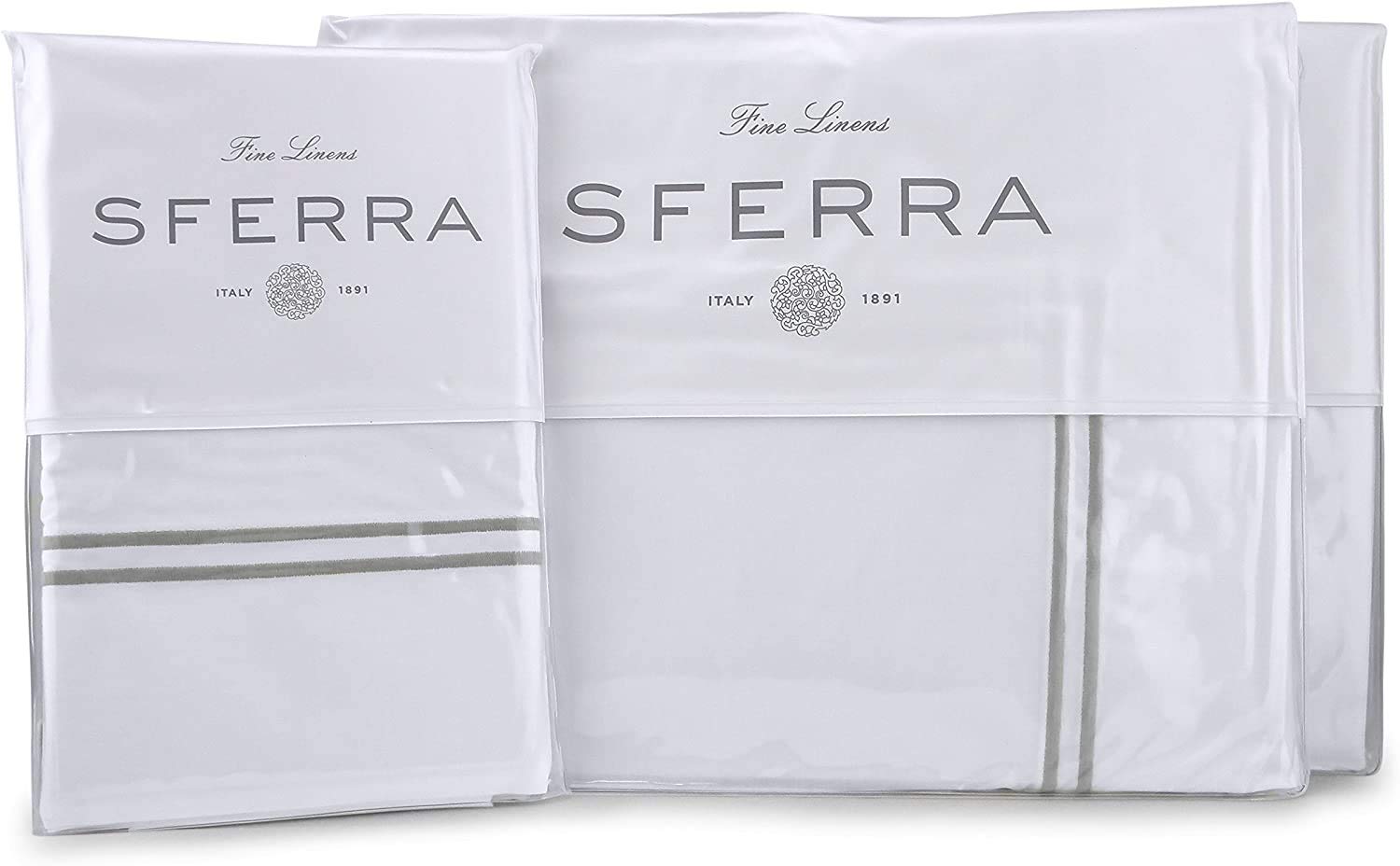 Amazon｜Sferra Grande ホテル フル クイーン フラットシーツ 96x114