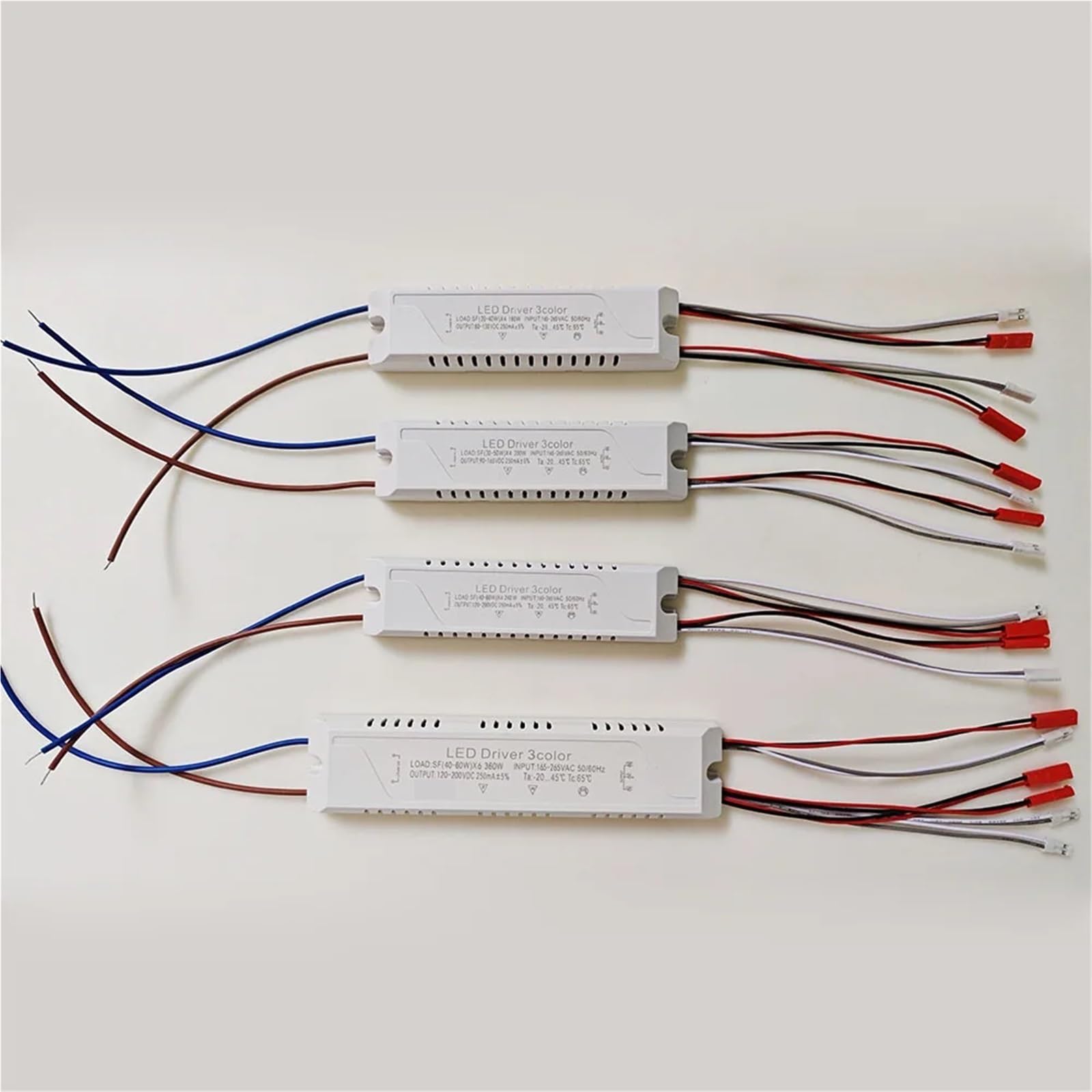 Sterownik LED Segment 3 Transformator Zmieniający Kolor Adapter Do Oświetlenia Miękkiego Światła Pasek Lampy Wiszącej Moc Statecznika 20-40-60-80 W*2 Wysoka Stabilność((40-60W) x4)