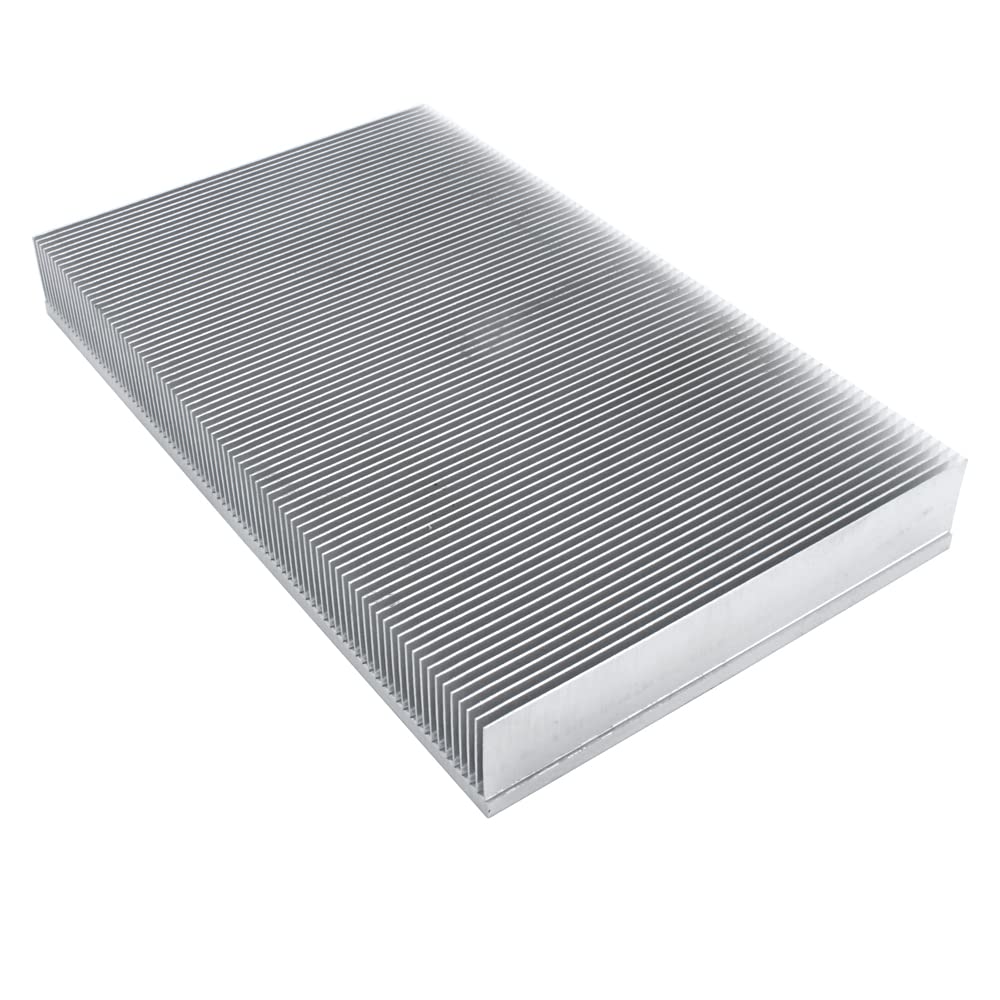 Large Aluminum Heatsink 9.84 x 5.91 x 1.81 inch / 250 x 150 x 30mm Skived Fins Heatsinks Cooler Radiator for LED Chip Electronic LCD Power Amplifier Transistor Heat Dissipation