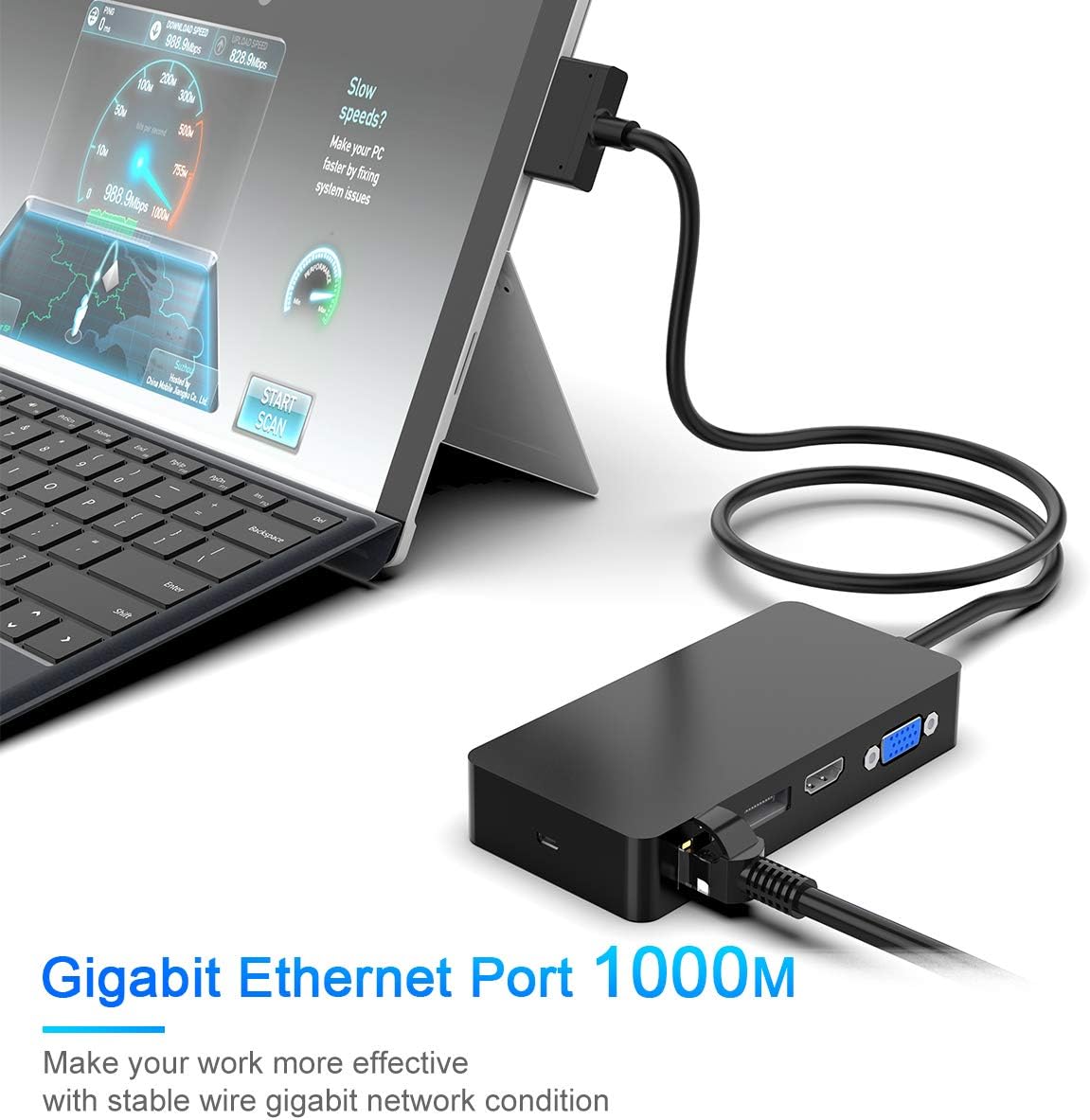 Exclusive Special Surface Pro Dock for Surface Pro 4/Pro 5/Pro 6 Hub Docking Station with 4K HDMI VGA DP Display Adapter,1000M Gigabit Ethernet,3xUSB 3.0 Ports, USB C Port, Audio Out Port,SD/TF(Micro SD) Card Reader One-Day Sale: Up to 80% Off Surface Pro Dock for Surface Pro 4/Pro 5/Pro 6 Hub Docking Station with 4K HDMI VGA DP Display Adapter,1000M Gigabit Ethernet,3xUSB 3.0 Ports, USB C Port, Audio Out Port,SD/TF(Micro SD) Card Reader