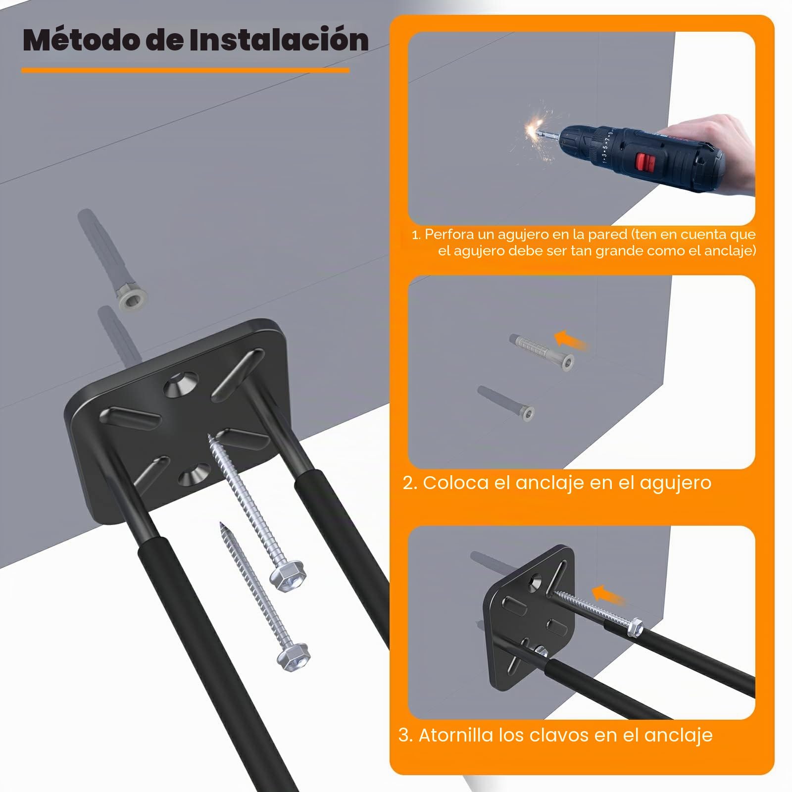 2 ganchos de garaje resistentes, 12.4 pulgadas, colgador de pared de garaje, ganchos de almacenamiento resistentes para colgar sillas, cochecitos, herramientas eléctricas, herramientas de