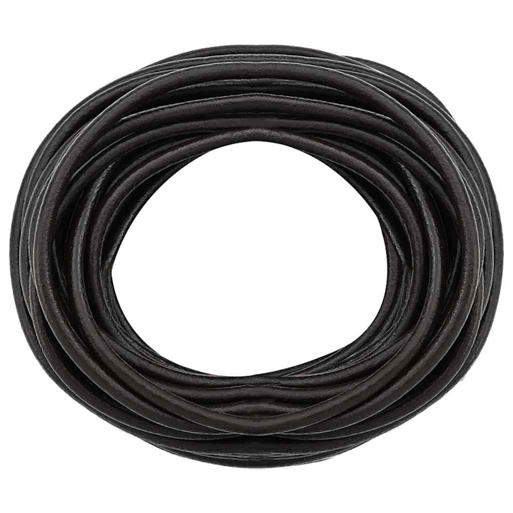 Cordón de cuero marrón oscuro 5 mm x 50 m para proyectos de manualidades
