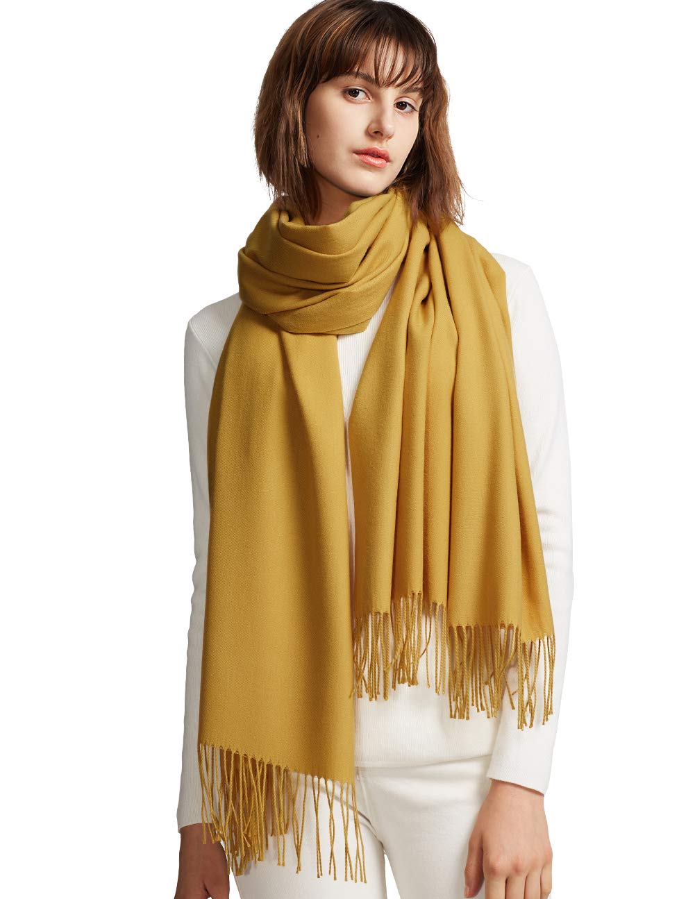 Maamgic Women's Gold Scarves For Pashmina Shawl Wrap Wedding Party Blanket Girls Large Soft Scarves