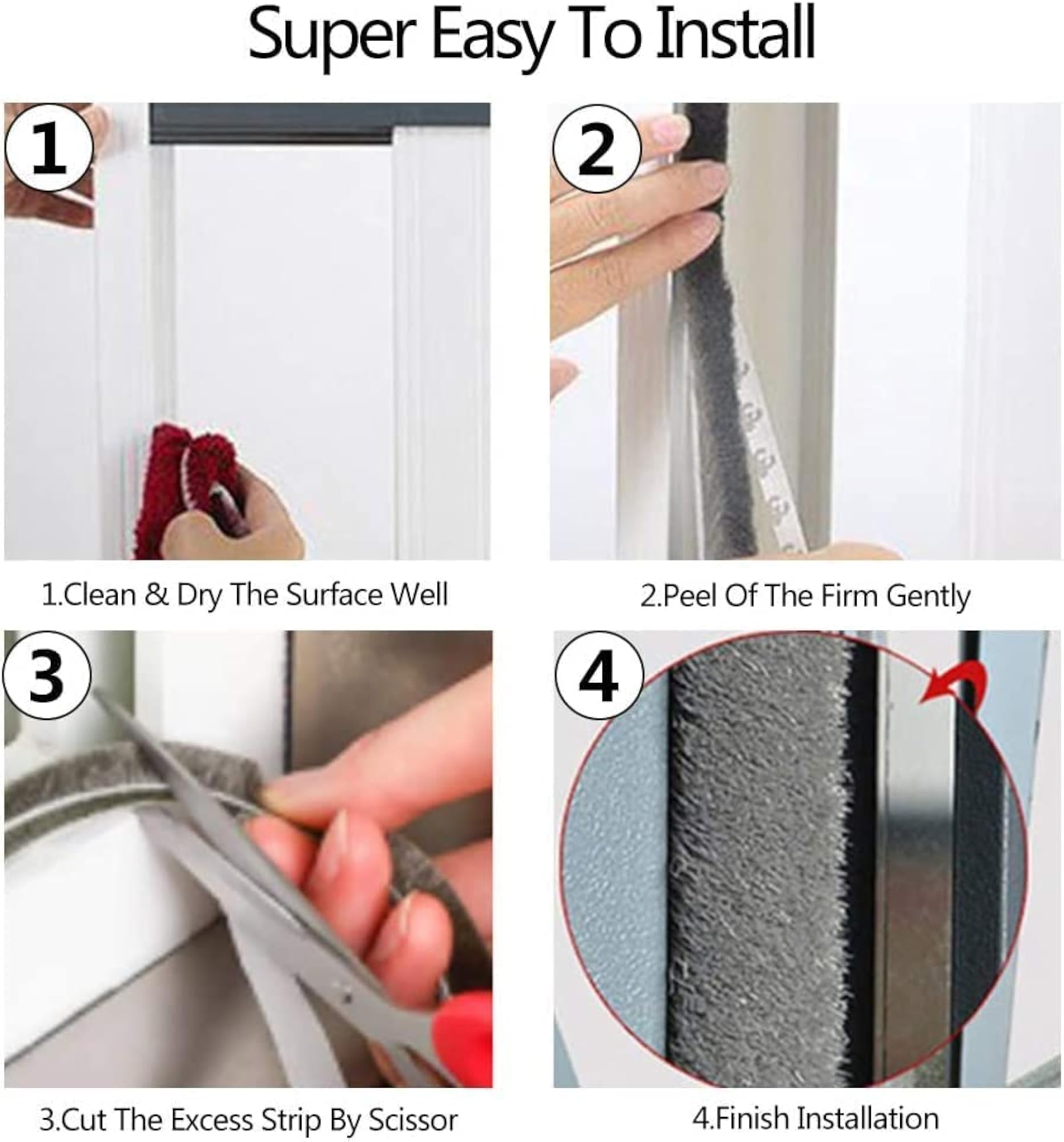 Weather Stripping Self Adhesive Brush Seal for Windows and Doors
