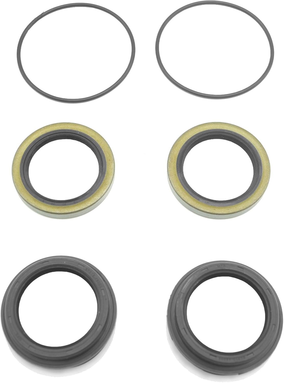 Inner and Outer Rear Wheel Drive Axle Shaft Bearing Oil Seal Kit for Toyota Tacoma 1995-2004 4Runner 1992-2000 T100 1993-1998 with Hub O-Ring Case Seal Type K Oil 90313-48001 90310-50006