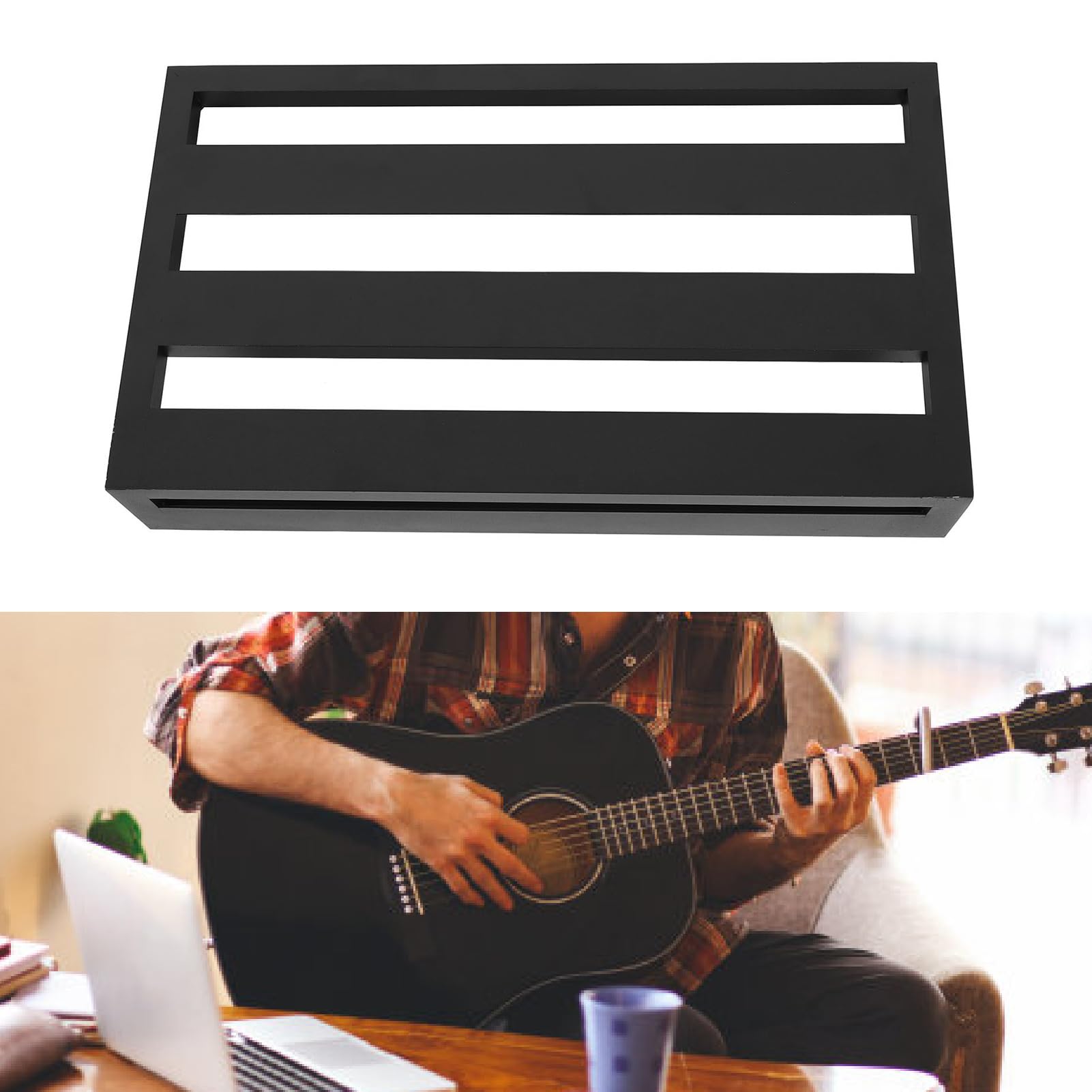 Qqmora Pedaliera Effetto Chitarra Elettrica Leggera e Robusta per Musicisti in Lega di Alluminio