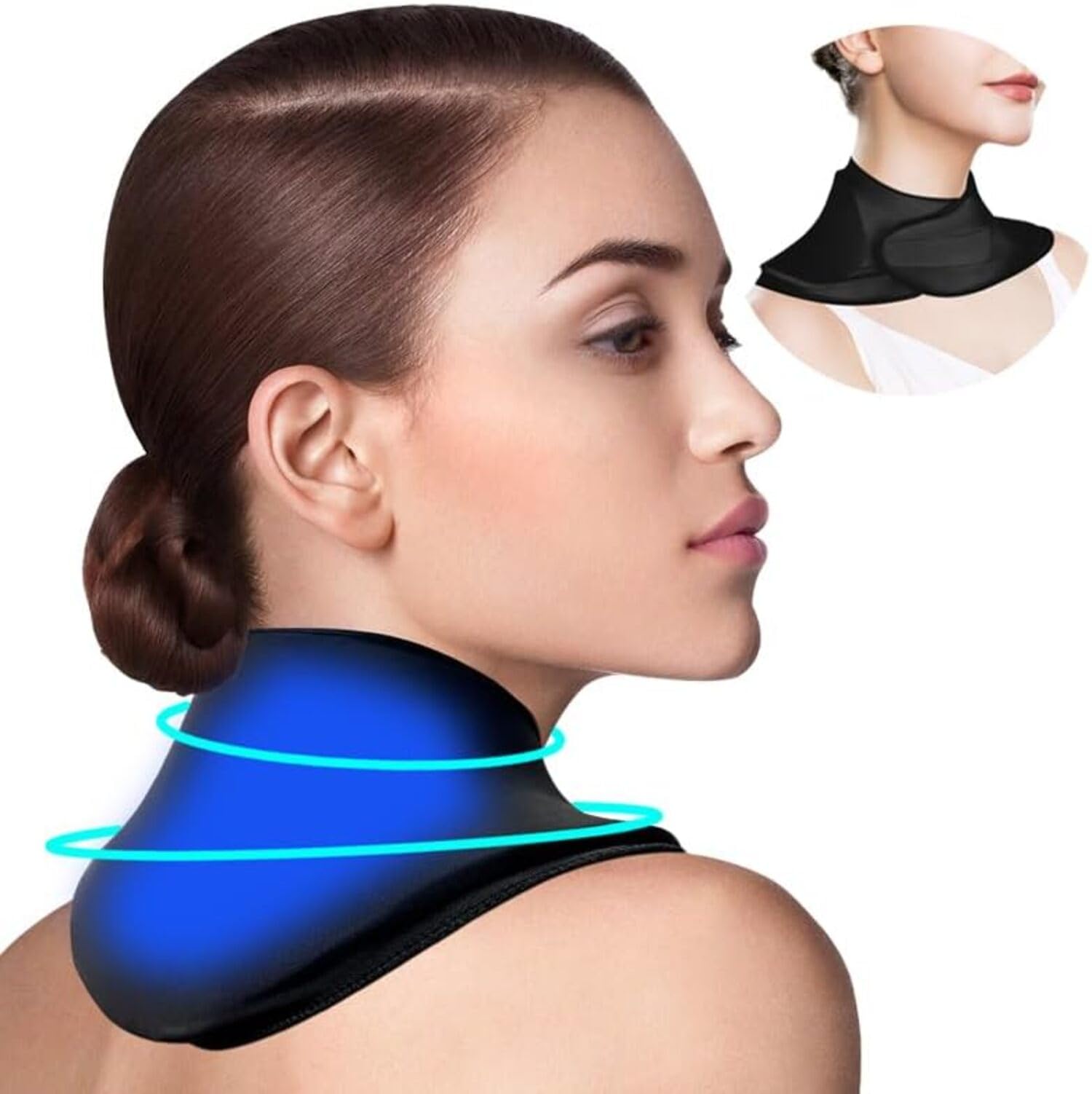 Almohadilla Termica para Dolor Cervical y Cuello - Cojin Cervical Microondas para mejorar Cervicales Dolor Cuello, Almohadilla Cervical apta para Crioterapia, Cojin Termico Frio y Calor