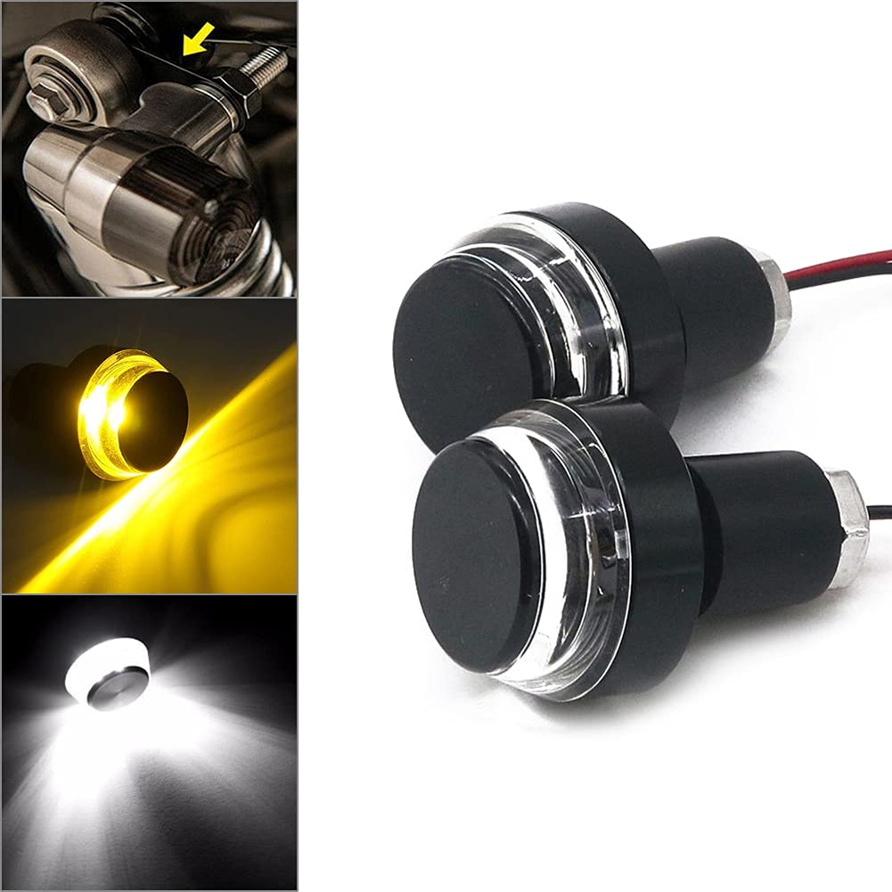 Cnswee6 Universal Cruiser Motorcycle Turn Signal Light with Rear Shock Relocation Brackets for Harley for Sportster/for Softail/Dyna, for Suzuki for Boulevard M109R, for Kawasaki Vulcan