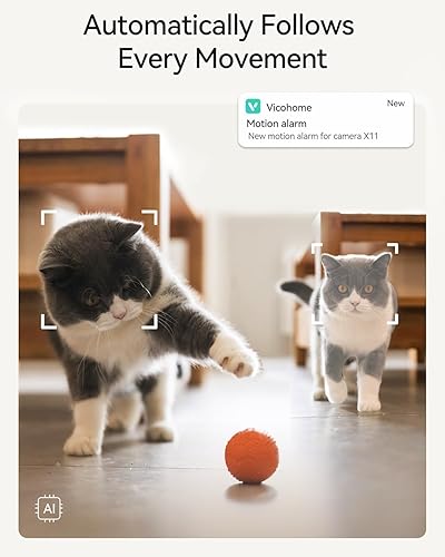 Miniatura 4 de LongPlus Cámara de seguridad 2K para interiores, cámara WiFi de 2.45 GHz con aplicación de teléfono, cámara de inclinación panorámica remota con