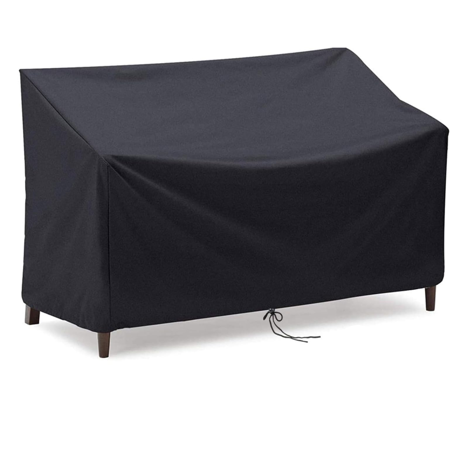Canyonus Garden Bench Cover 2 Seater, Waterproof Windproof Heavy Duty Bench Seat Cover for Outdoor Patio Loveseat, 134 x 66 x 89 cm, Black