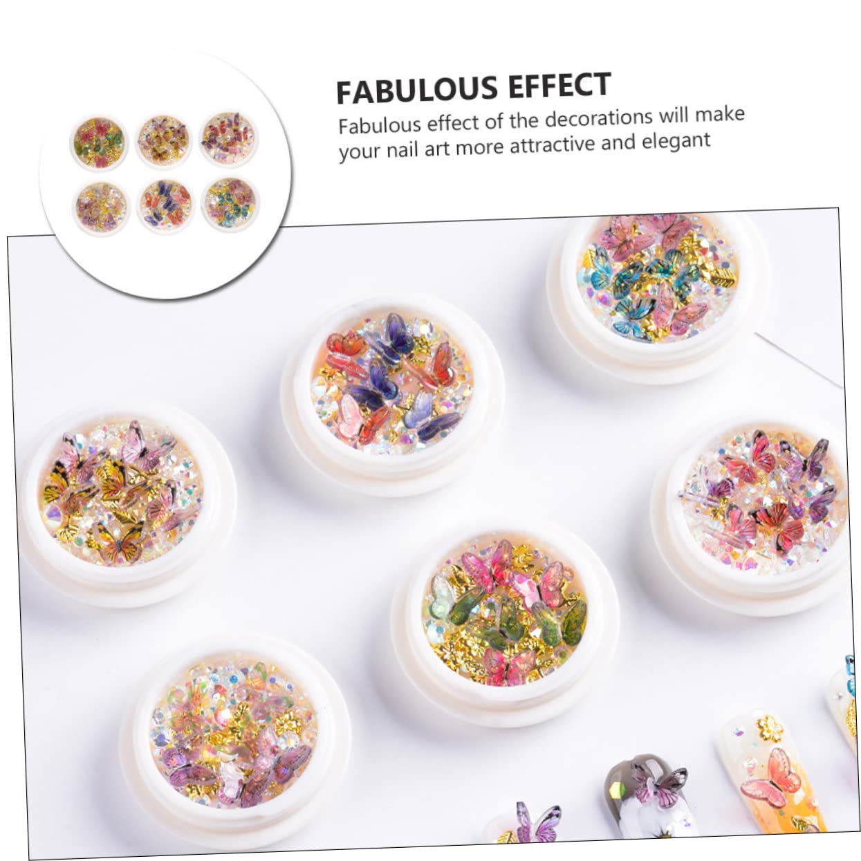 Ipetboom Decoraciones De Uñas De y Cajas Para Manicura Accesorios Para Diseño De Uñas