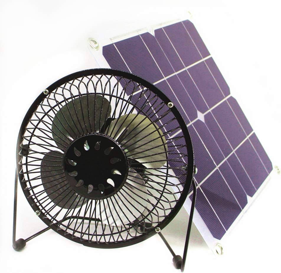 6 inch Fan Powered Ventilation Caravan Camping Home Office Outdoor Traveling Fishing by solar fan
