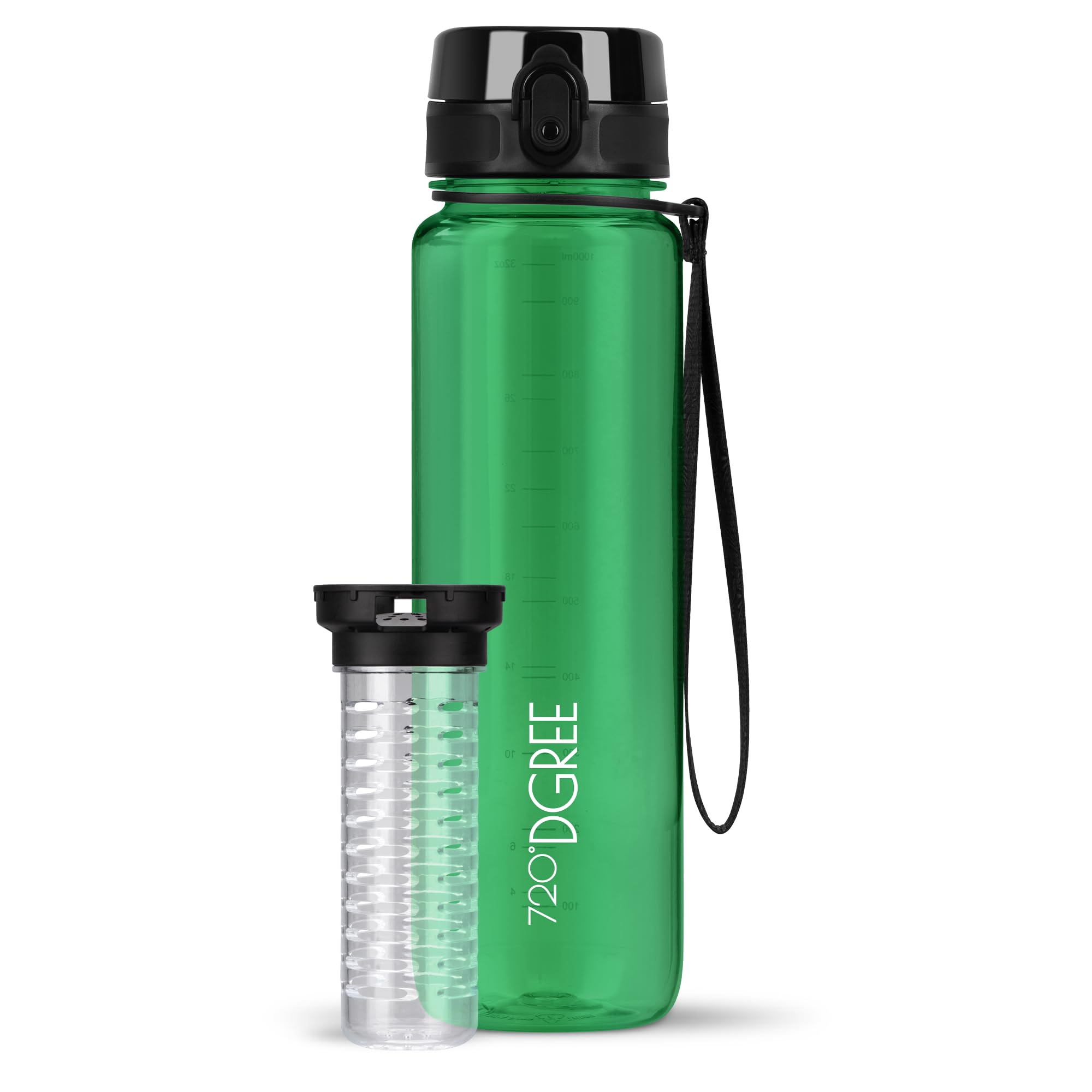 720°DGREE Botella Agua 1 Litro “uberBottle“ - Tamiz-Fruta, softTouch - Sin BPA, Prueba de Fugas, Reutilizable - Cantimplora, Water Bottle ideal para Deporte, Fitness, Gimnasio, Senderismo, Ciclismo — view 77