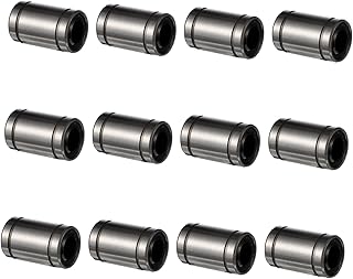 KICHOUSE Rolamentos De Esferas Lineares De 12 Peças Acessórios Esportivos Rolamento De Arbusto Bloco De Rolamento Linear Peças De Máquina De Impressora 3D Aço Prata Rolamentos De