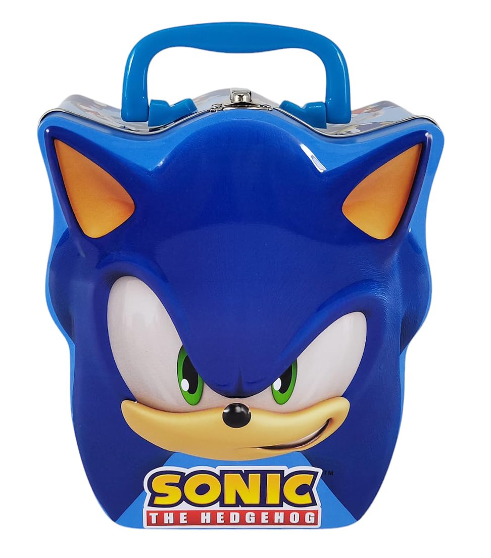 Amazon.com: Sonic the Hedgehog Head Shaped Tin Carry All - Hinged