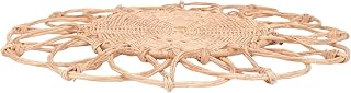 Dan&Dre Handmade Rattan Wall Decoration, 15.7 Inch Round Woven Rustic Wall Art Decoration, Organic Charm for Bohemian Warmth, Ideal Christmas, 40cm Diameter, Lightweight