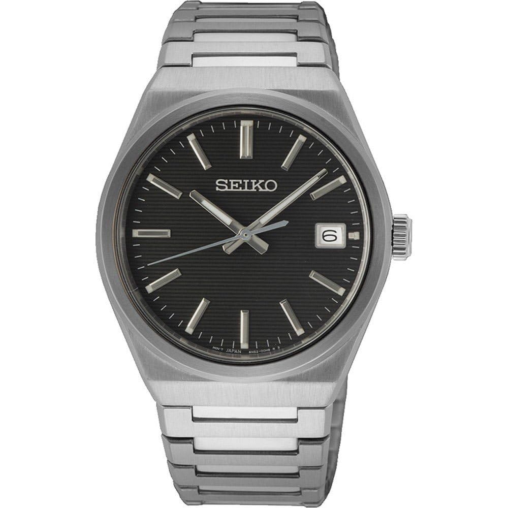 Seiko Men Analog Quartz Watch with Stainless Steel Strap SUR557P1