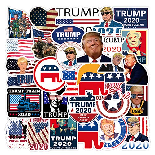Trump Stickers and Decals 2020 Vinyl Waterproof Stickers 50 Pack for Laptop,Bumper,Water Bottles,Computer,Phone,Hard hat,Car Stickers and Decals