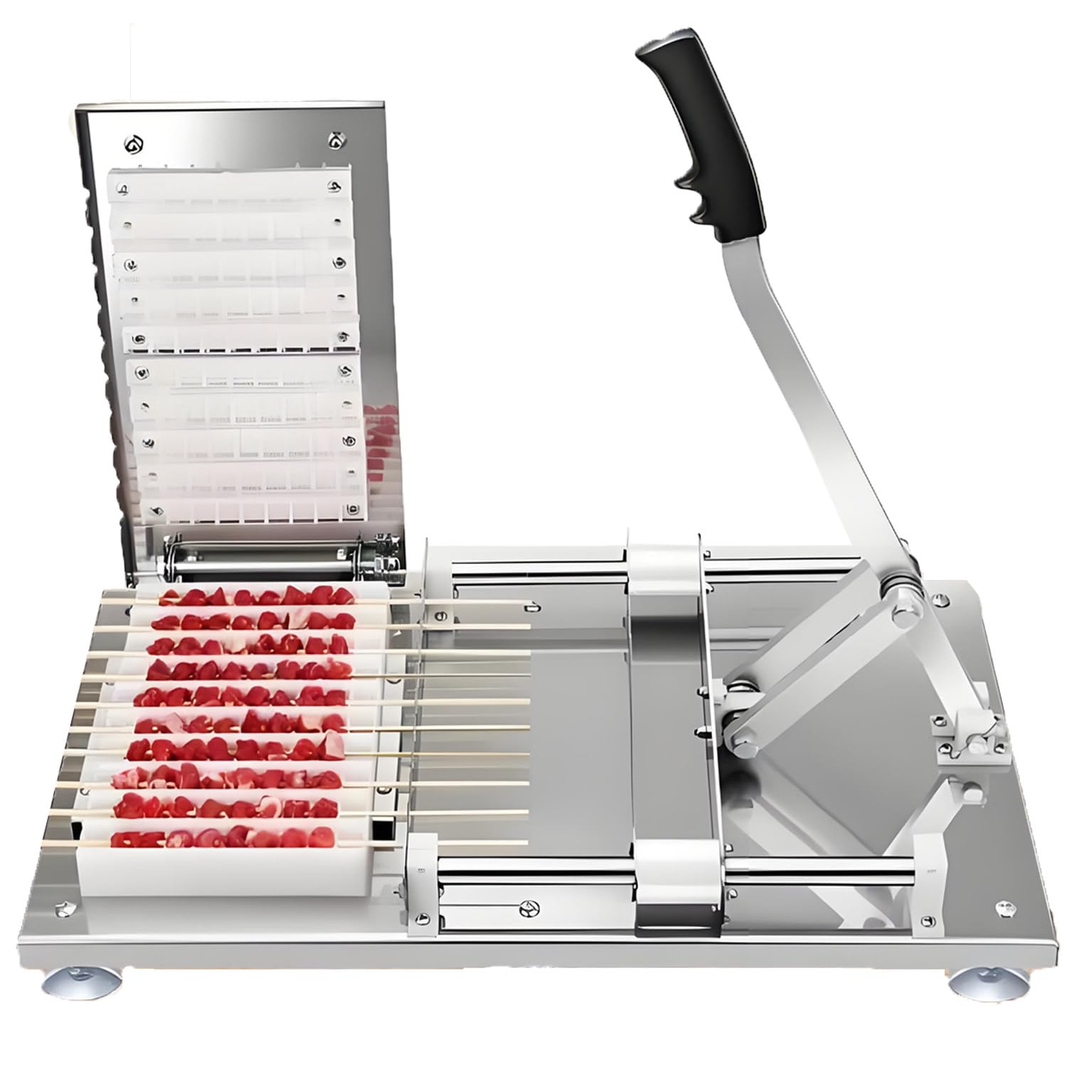 Quintezhentially Multicolor Manual String Maker Machine Bbq Meat Skewer Tool,With Moulds 4Templates