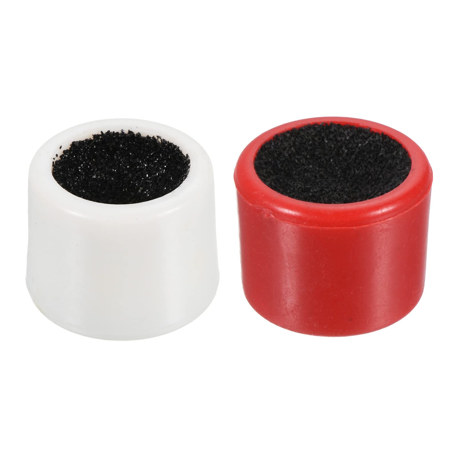 PATIKIL Redondo Billar Taco Punta Lijadora, 2 Paquete Goma Taco Billar Punta Moldeador Lijado Herramienta Accesorios para Snooker Taco, Rojo Blanco